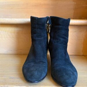 Sam Edelman Louie Suede Black Ankle Boots
